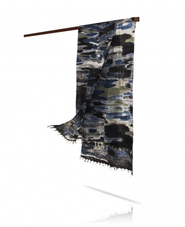 Палантин Женский W40-ABSTRAITE/NOIR